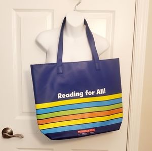 Scholastic Retro Blue rainbow Tote Bag